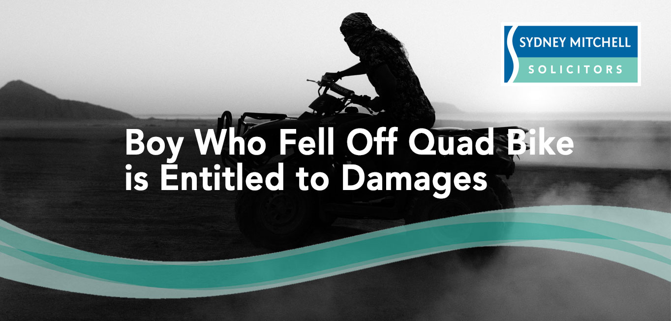 Fall from quadbike - personal injury advice 08081668798