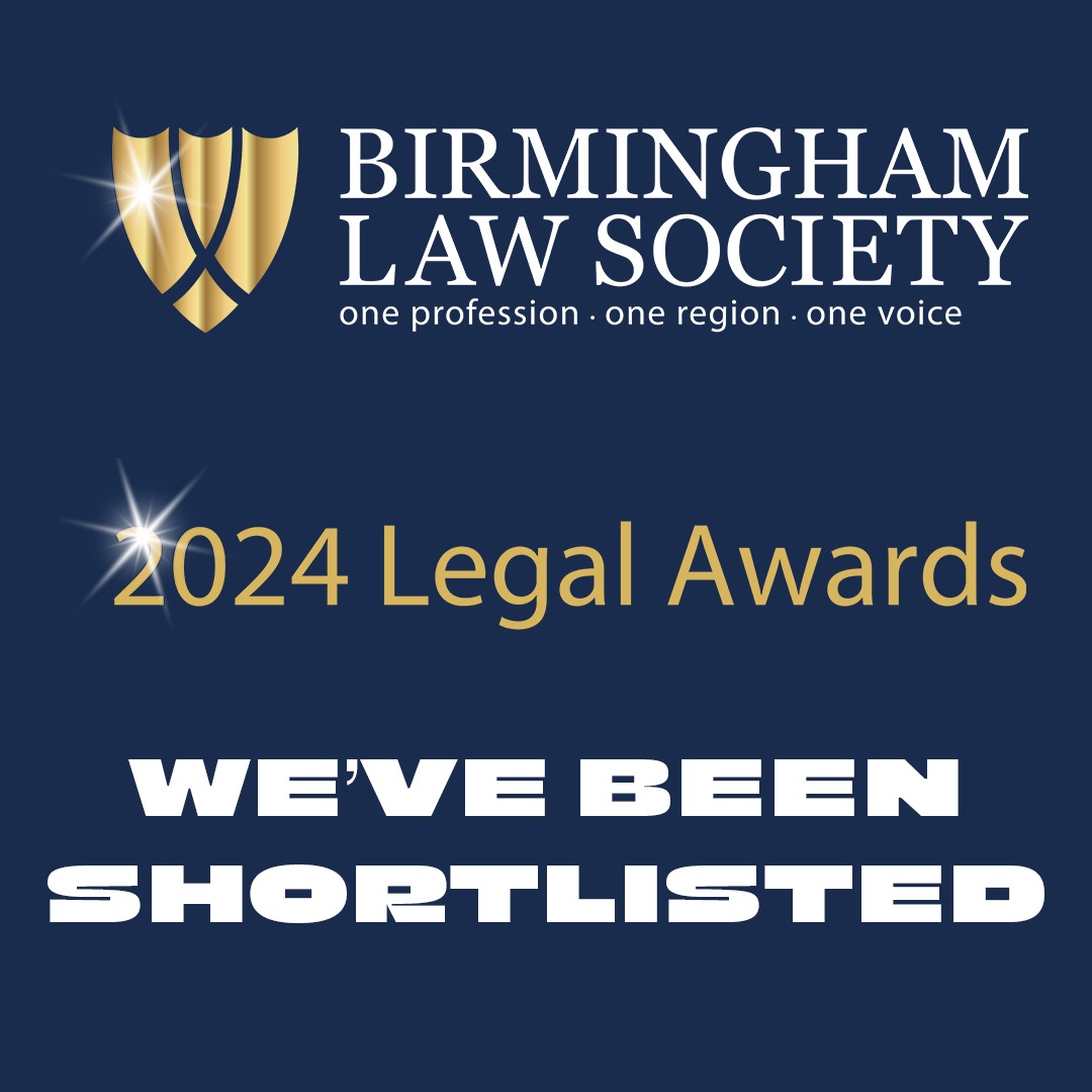 Shortlisted in the Birmingham Law Society Awards 2024