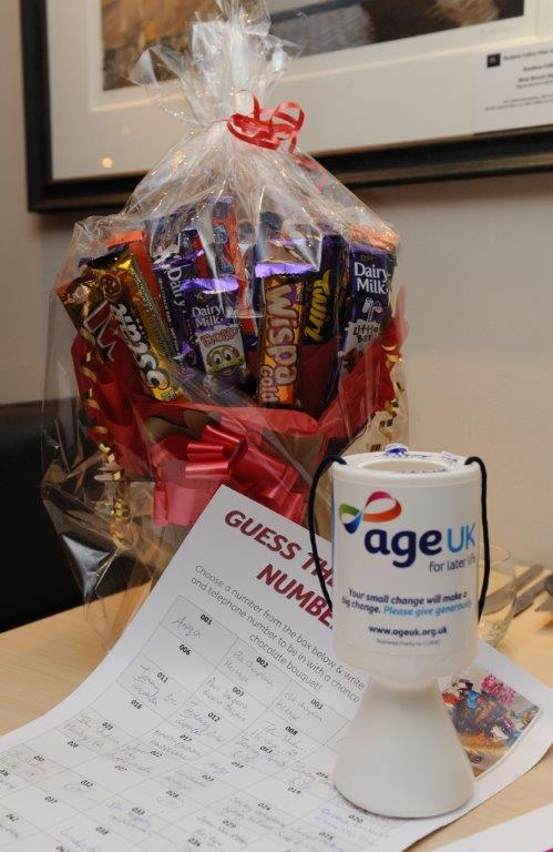 Chocolate bouquet raffle at Movers and Shakers Event oct 2019