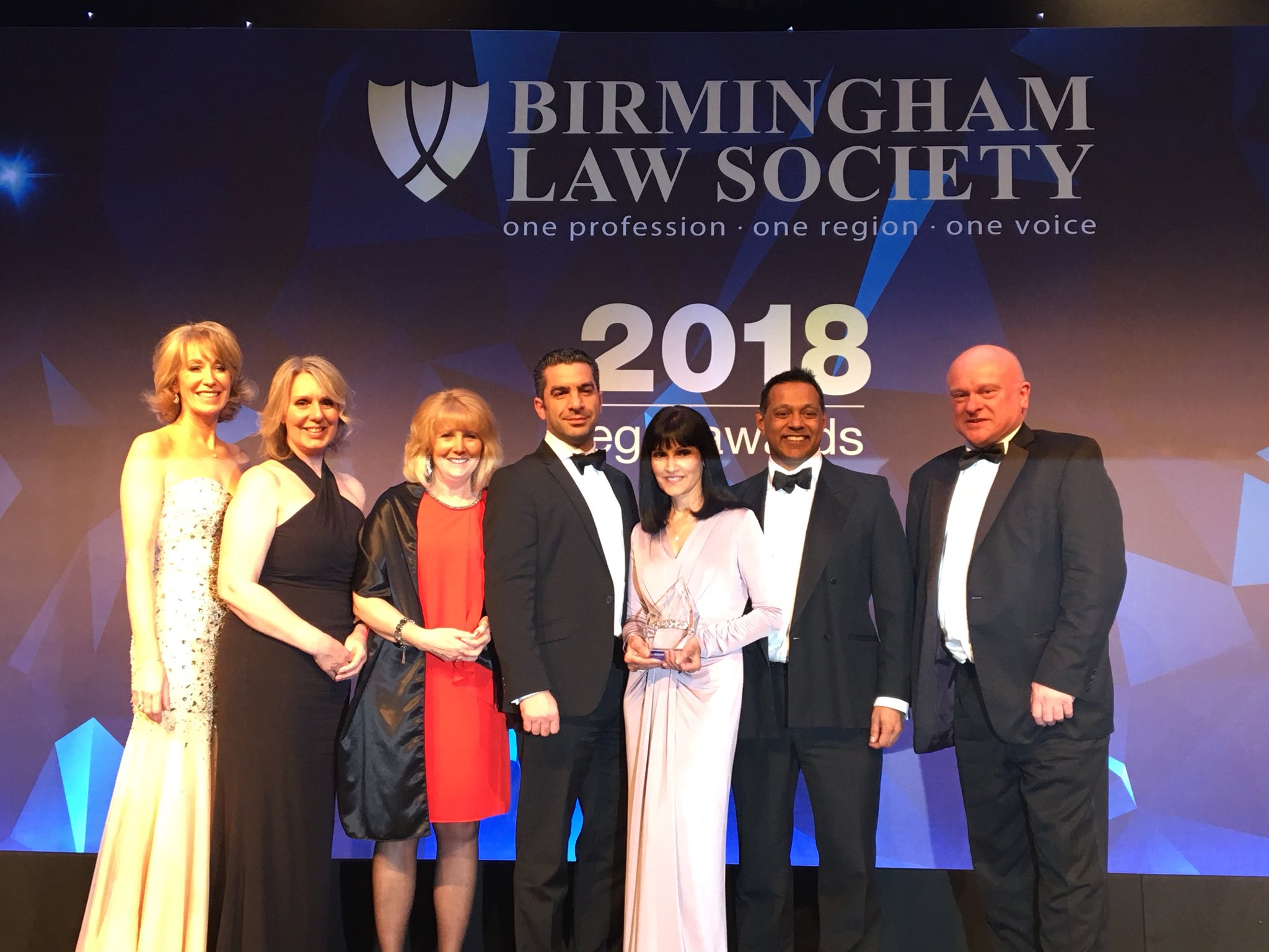 Winners Birmingham Law Society 2018 law firm of the year 5-15 partners category